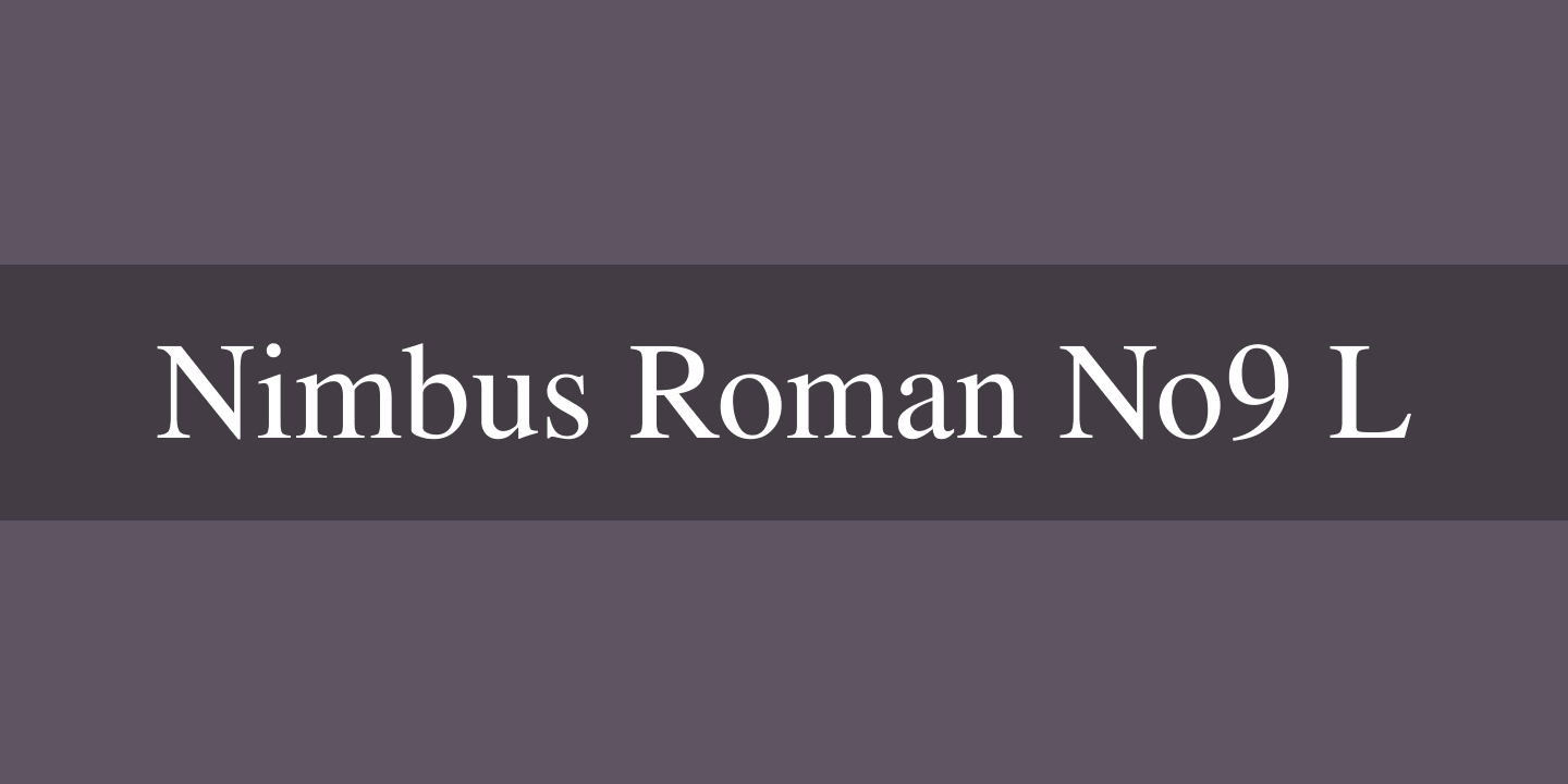 Nimbus Roman No9 L